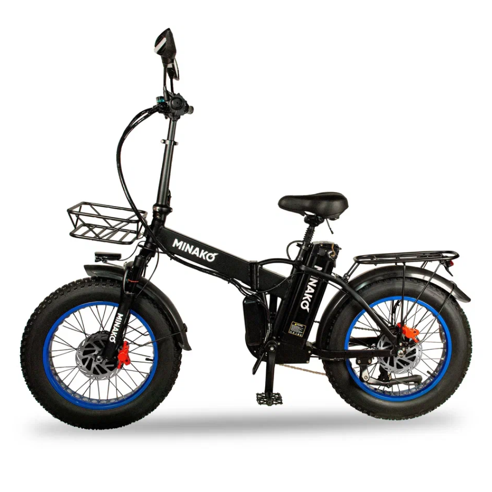 Электровелосипед Minako F10 Dual синий гидравлика 1