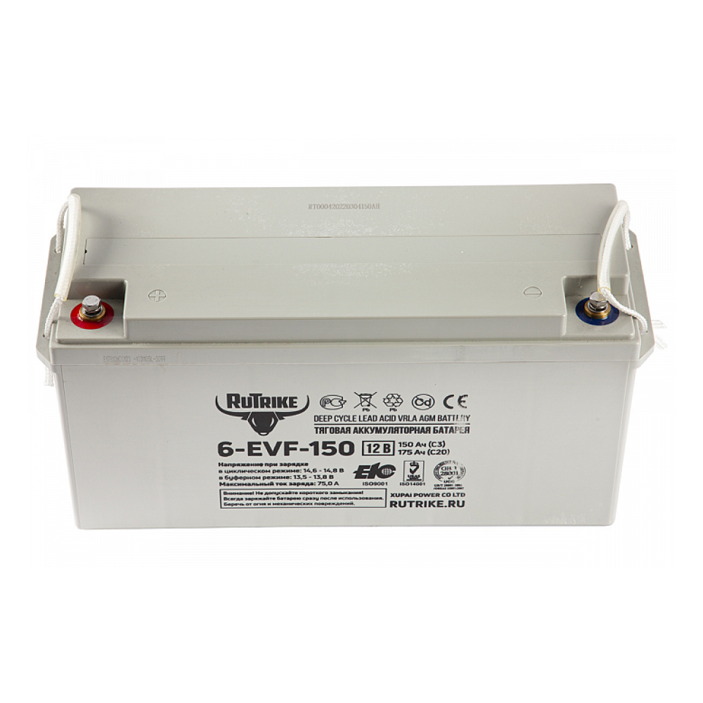 Купить тяговый аккумулятор RuTrike 6-EVF-150 (12 В 150A/H C3) в Томске по  цене 38950 руб. - Официальный сайт Elektro-mall