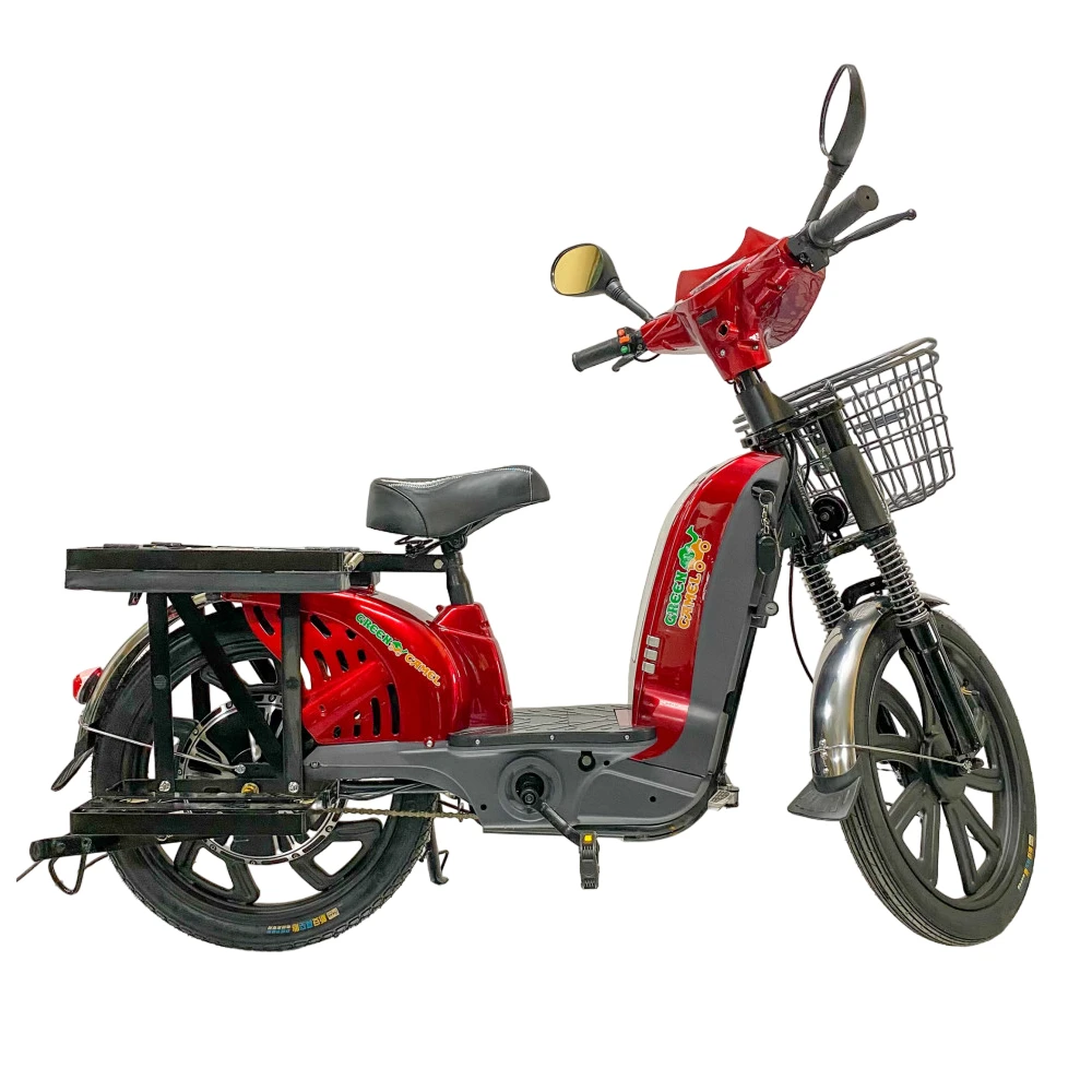 Электроскутер GreenCamel Тайфун 17 (350W 48V12Ah) быстросъем Красный 4