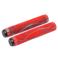 Грипсы Tech Team с барендами Fish 170mm на трюковой самокат красно-серые